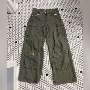 Girl index Olive Green wide leg Cargo Pants size 9